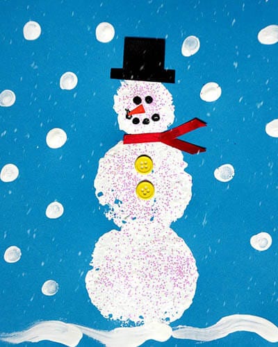 Рисунок снеговик своими руками