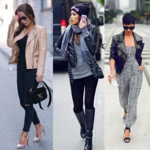 Модные и необычные образы с кожаным пиджаком
