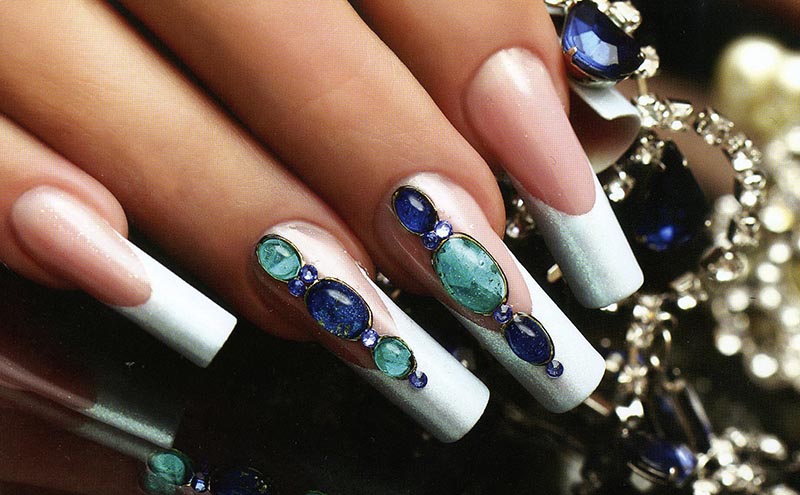 Маникюр с камнем (65 фото): дизайн ногтей с эффектом камешков, инкрустация кристаллами Swarovski