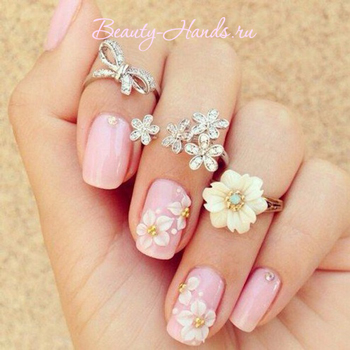 Дизайн ногтей цветы